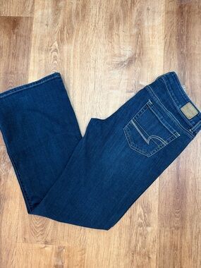 American Eagle Outfitters Dark Indigo Low Rise Favorite Boyfriend Jean Vintage